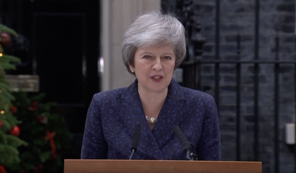 Theresa May makes Statement on No Confidence Vote